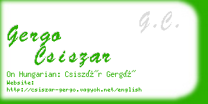 gergo csiszar business card